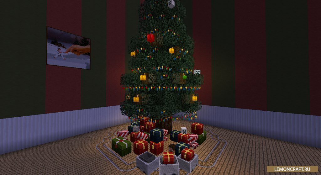 Мод на новогоднюю атмосферу Default-Style Christmas Pack [1.12.2] [1.11.2] [1.10.2]