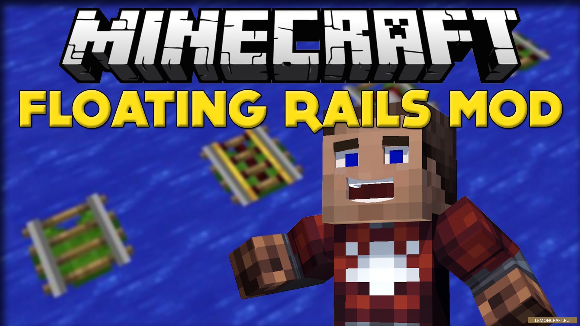 Мод на рельсы для воды Floating Rails [1.12.2] [1.7.10]